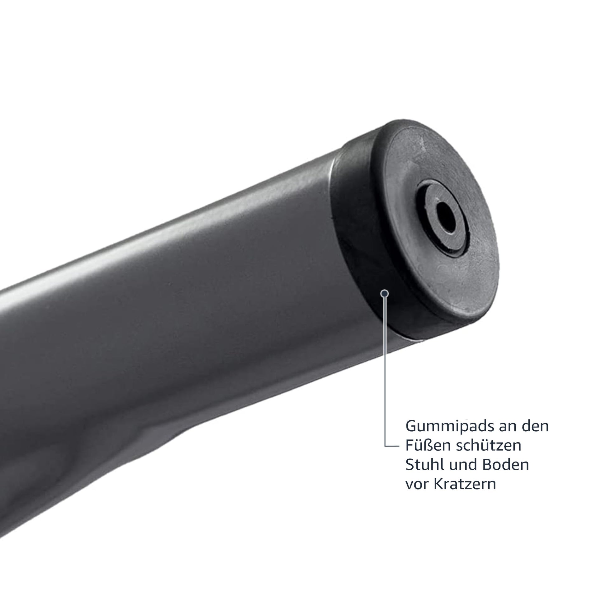 Amazon Basics Esszimmerstühle aus Metall, Schwarz, mit Rückenlehne, stapelbar, Bistro, Küche, Innen- & Außenbereich, 4er-Set, Dunkelgrau, 51 x 43 x 85 cm